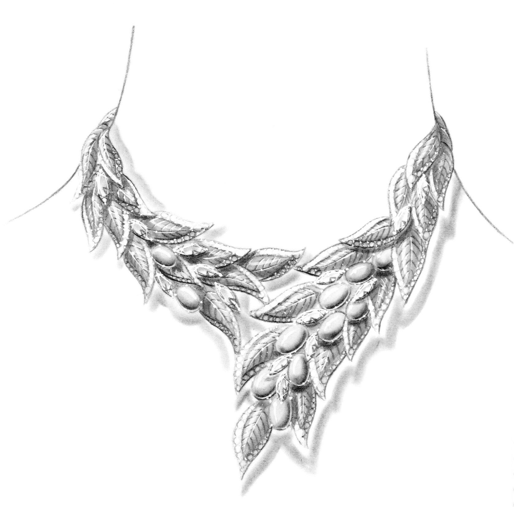 Necklace Sketch at PaintingValley.com | Explore collection of Necklace