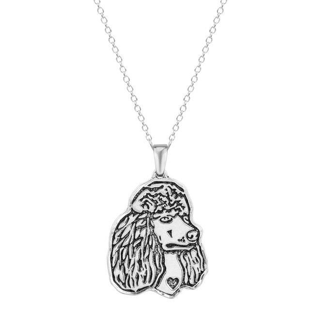 640x640 Vintage Little Poodle Shaoed Pendant Fashion Stamp Poodle Sketch - Necklace Sketch