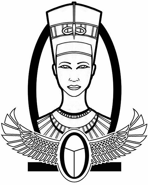 Nefertiti Sketch at PaintingValley.com | Explore collection of ...