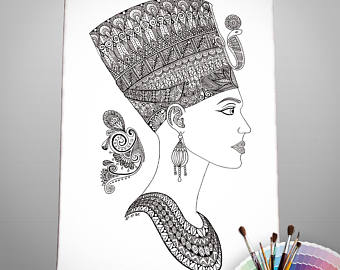 340x270 Nefertiti Drawing Etsy - Nefertiti Sketch