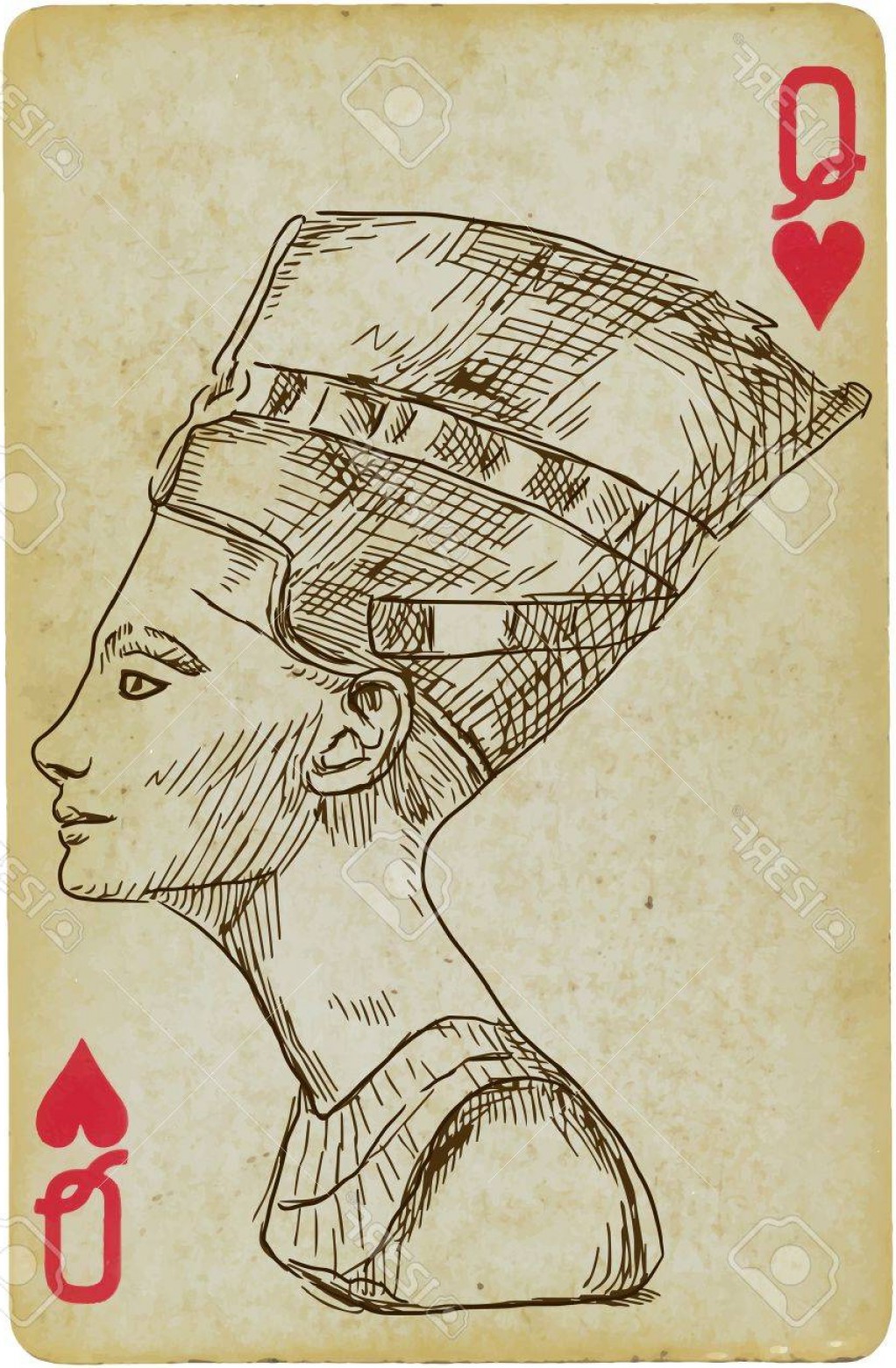 1022x1560 Photoportrait Of Nefertiti Ancient Egyptian Queen Shopatcloth - Nefertiti Sketch