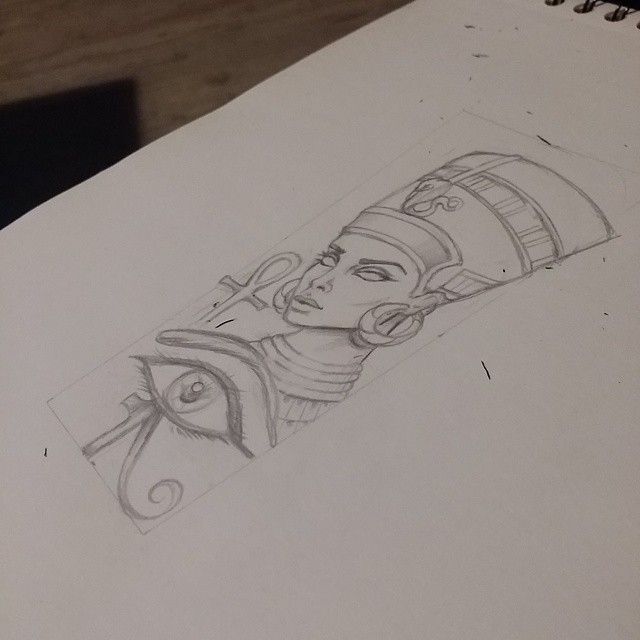 640x640 Queen Nefertiti,tattoo Design. Tattoos - Nefertiti Sketch