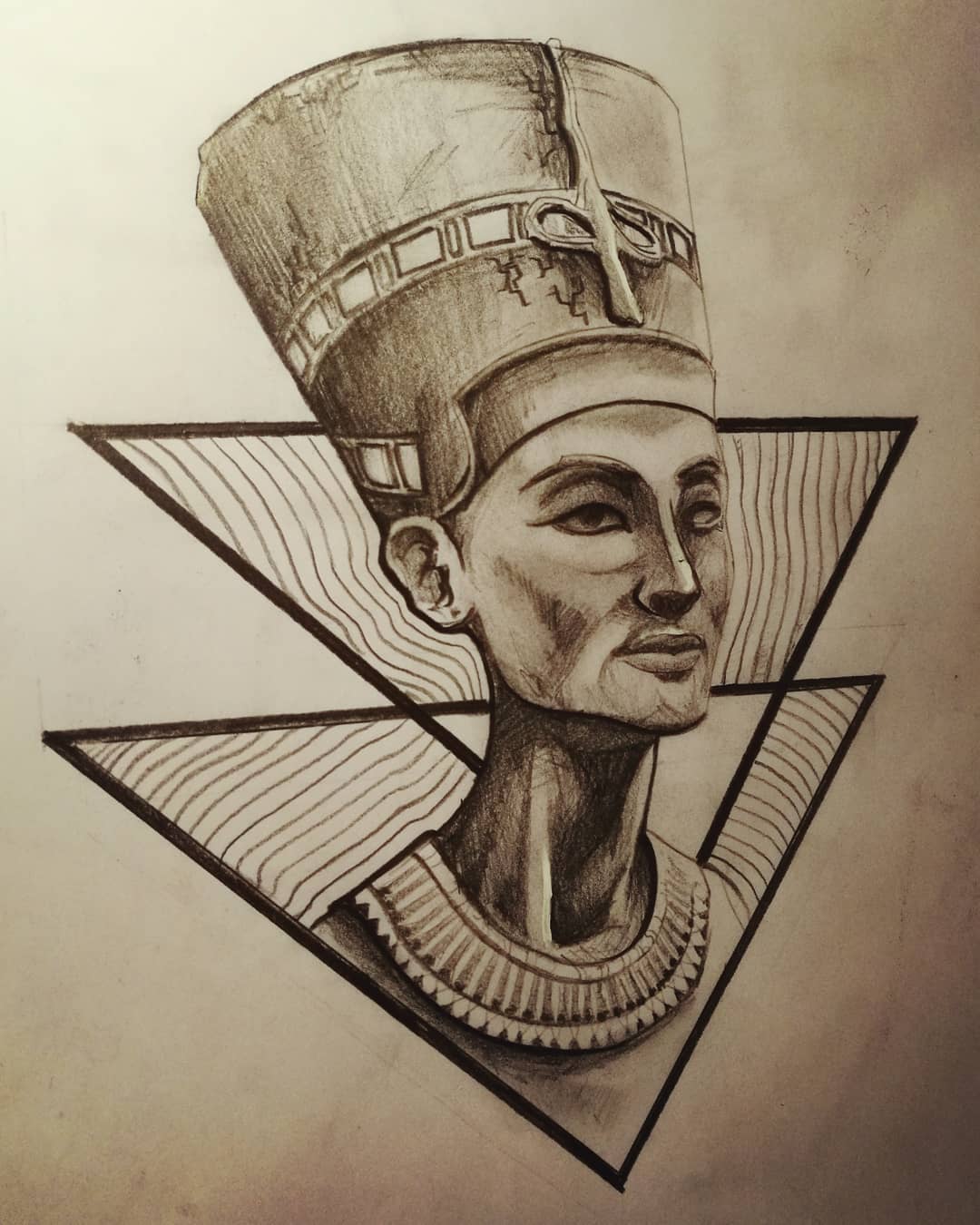 1080x1350 Nefertitidrawing - Nefertiti Sketch