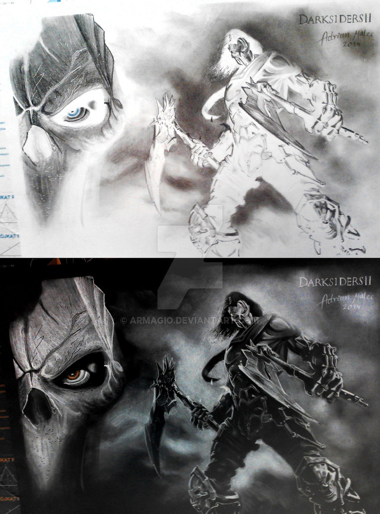 768x1039 Darksiders Negative Sketch By Armagio - Negative Sketch