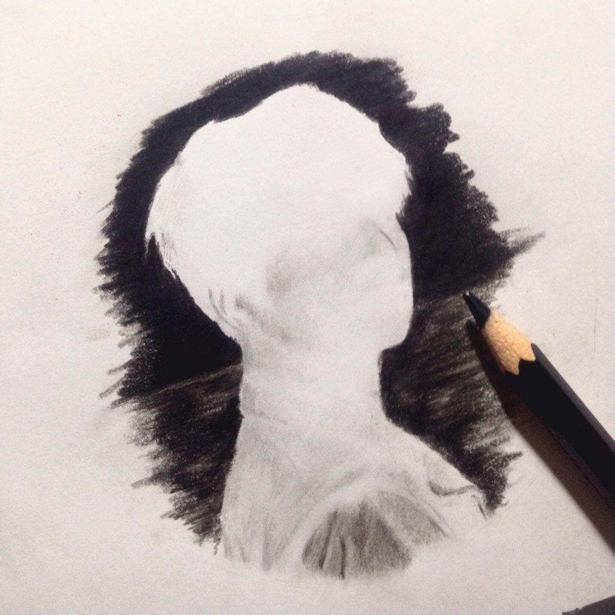 1200x1200 Kia On Twitter I Did A Negative Sketch A While - Negative Sketch