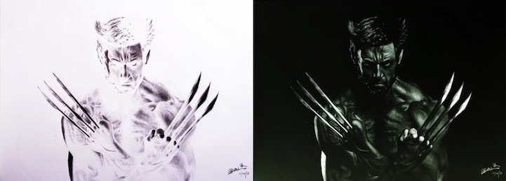 721x259 Artwork Incredibly Revealed When Viewed As A Negative - Negative Sketch