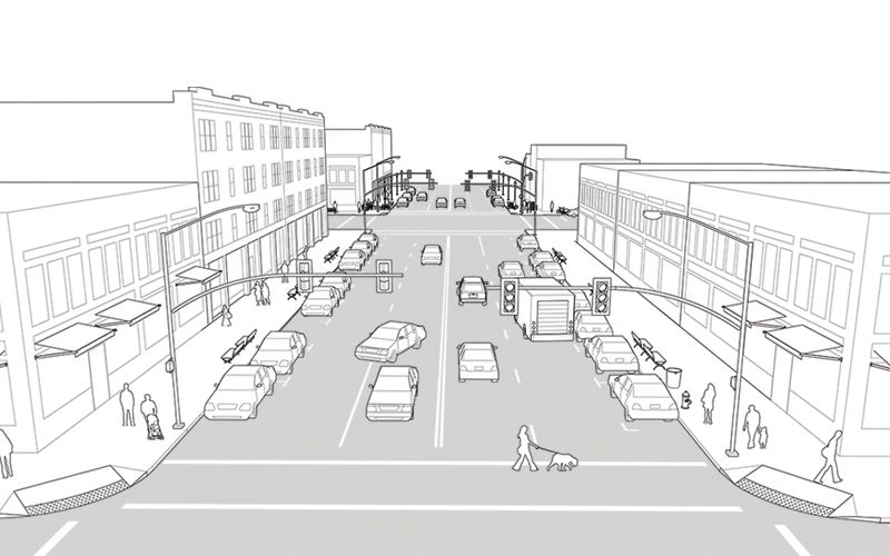 800x500 Neighborhood Main Street - Neighborhood Sketch