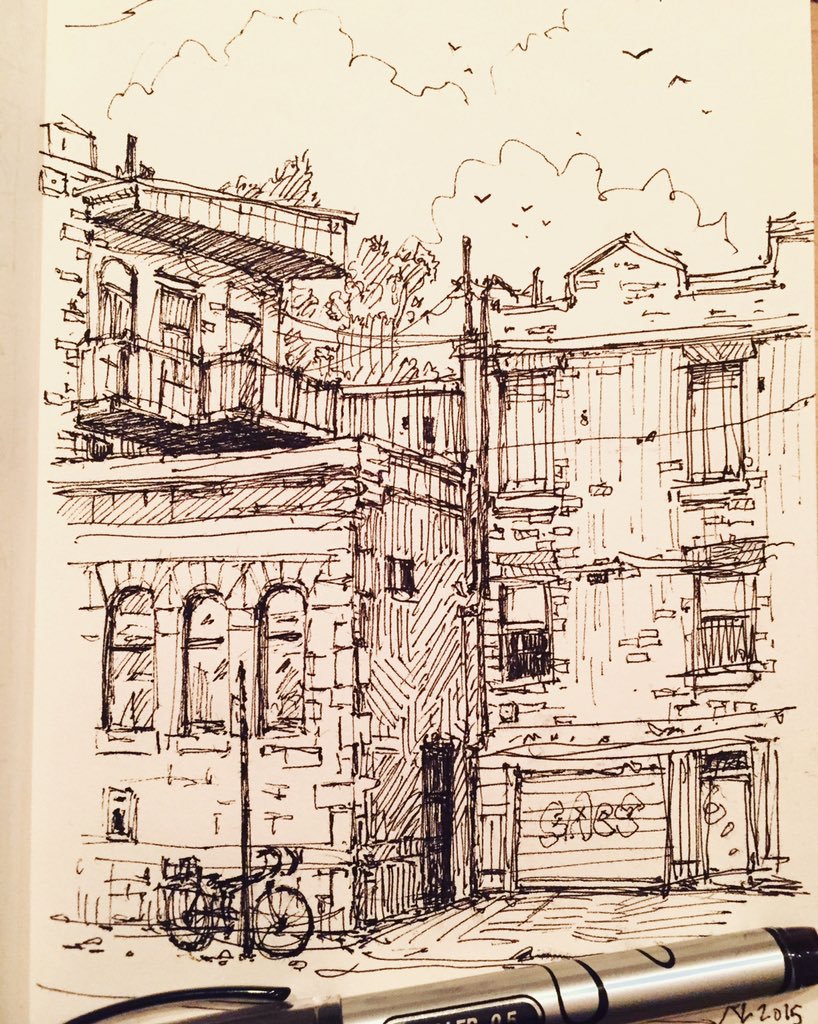 818x1024 Raphael Lacoste On Twitter Hipster Sketch Of My Neighborhood - Neighborhood Sketch