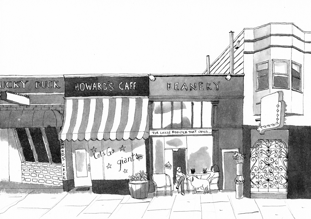 1000x706 Sketch Of My Neighborhood Drawing - Neighborhood Sketch