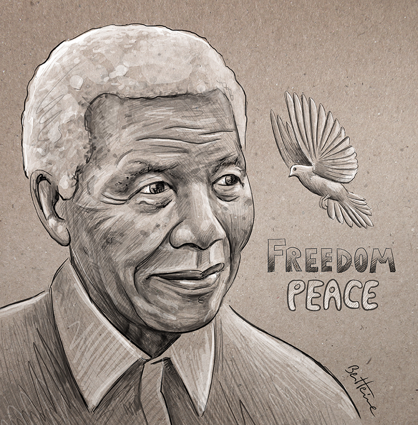 850x864 Nelson Mandela - Nelson Mandela Sketch