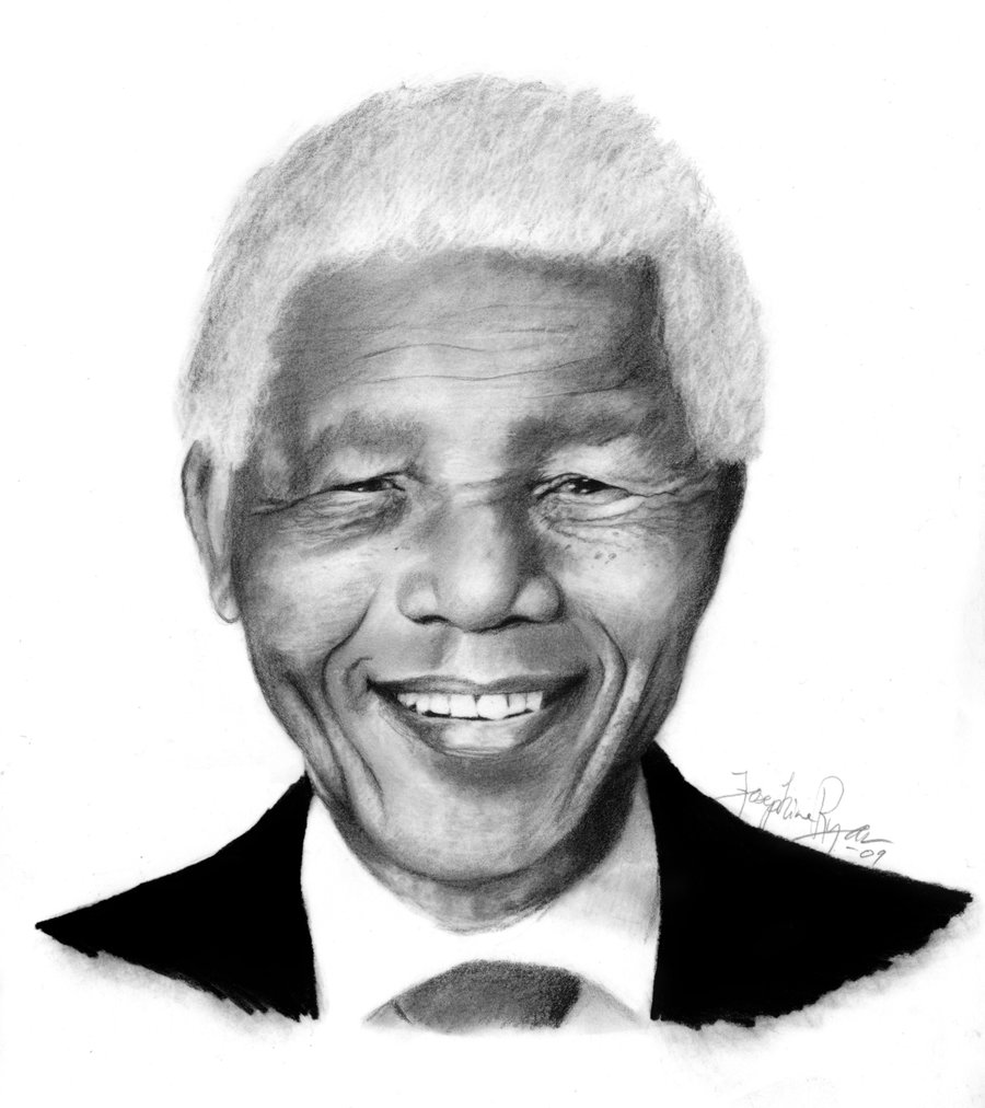 900x1012 Nelson Mandela Miriel Design - Nelson Mandela Sketch
