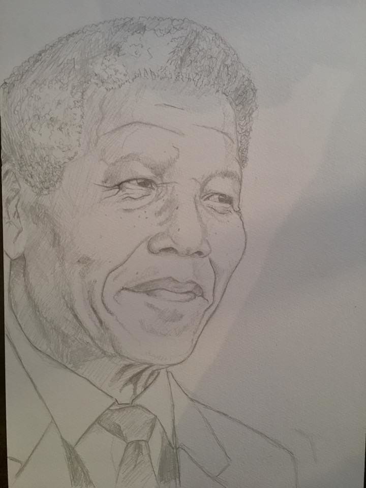 720x960 Victor Skalin - Nelson Mandela Sketch