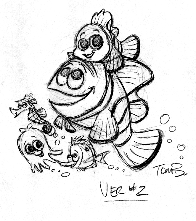 662x744 Nemo Cover Sketches Pt2 By Tombancroft - Nemo Sketch