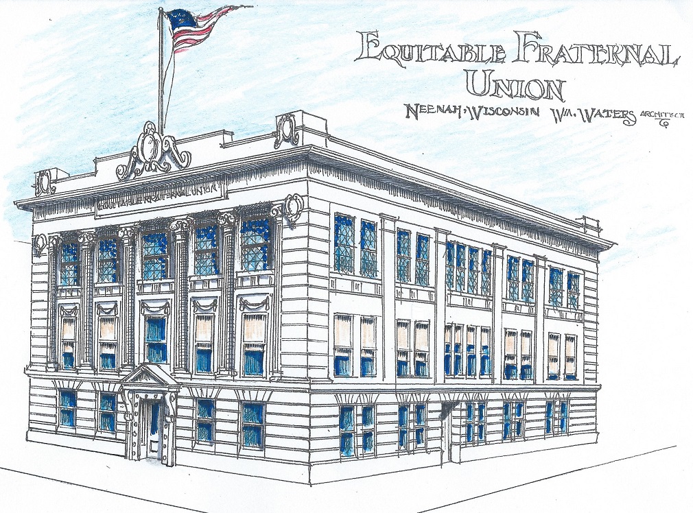 1010x748 William Waters Oshkosh Architect Neoclassical In Neenah - Neoclassical Sketch