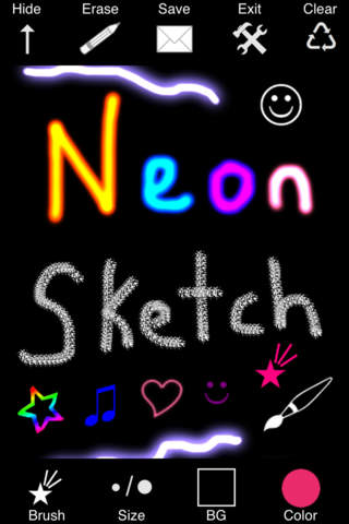 320x480 Neon Sketch Iphone Ipad App App Decide - Neon Sketch