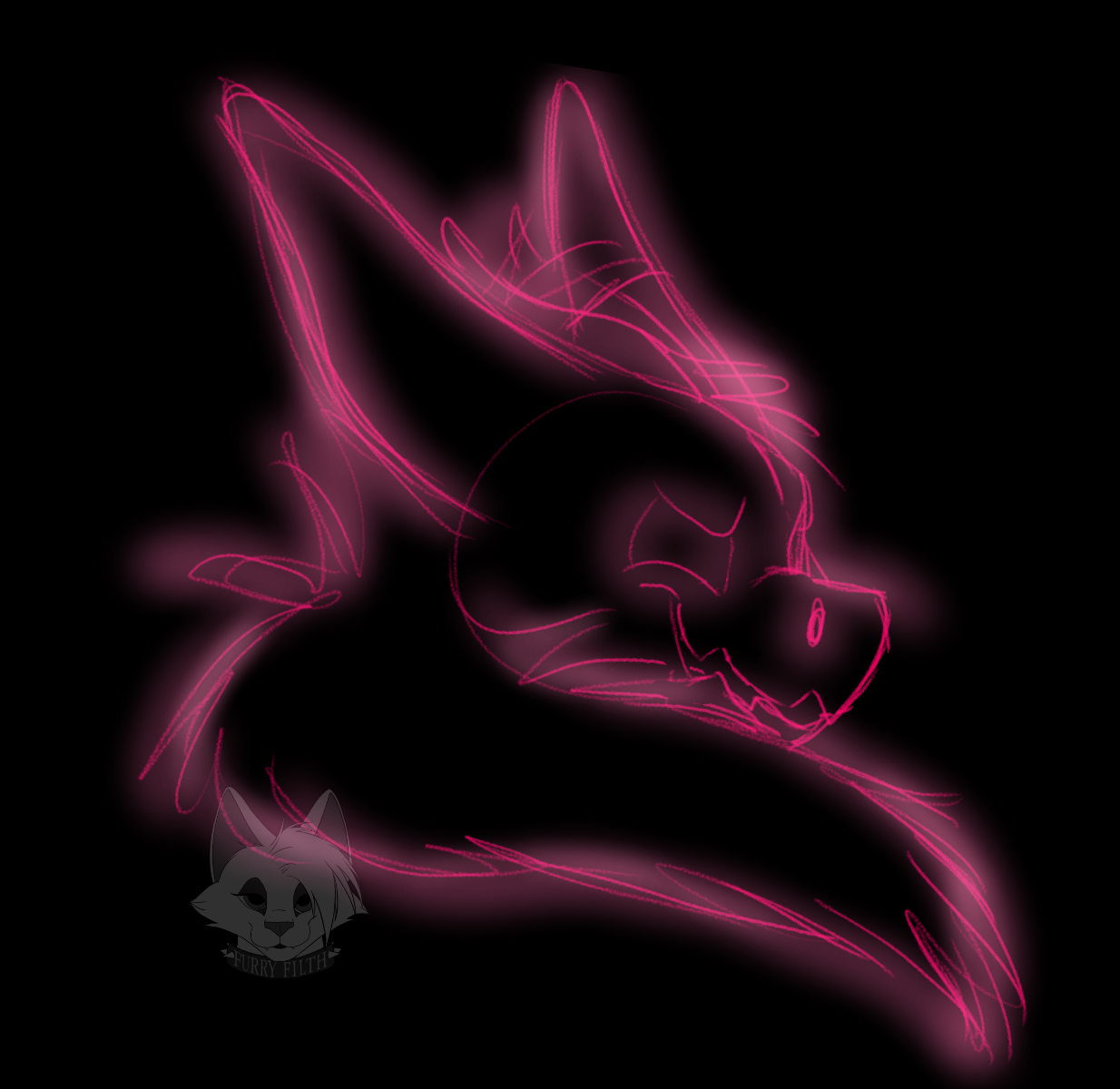 1234x1200 Neon Wickerbeast Sketch By Furryfilth - Neon Sketch