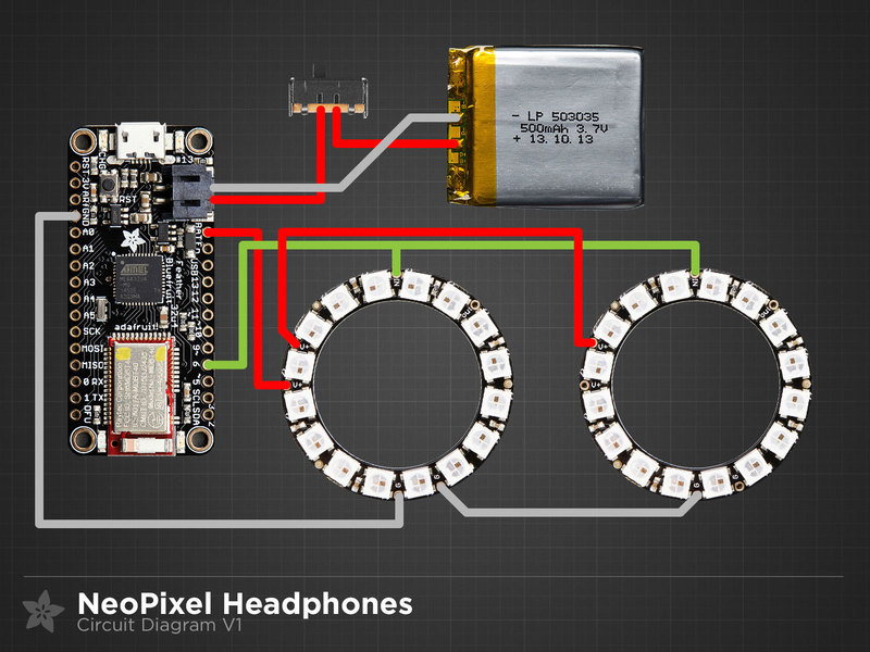 800x600 Circuit Diagram Bluetooth Controlled Neopixel Headphones - Neopixel Ring Sketch