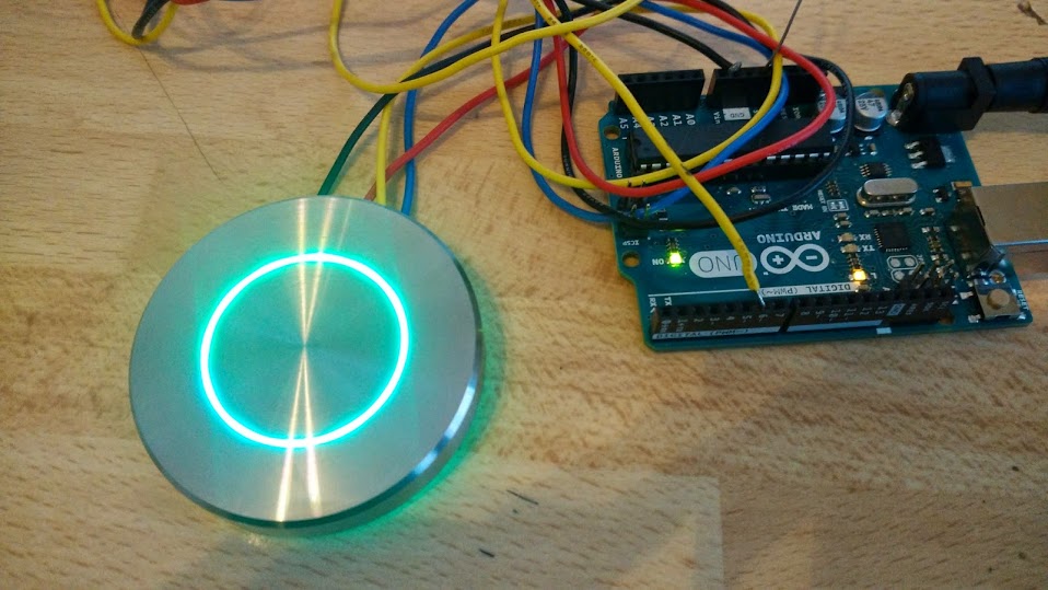 958x539 Rvs Touch Doorbell With Neopixel - Neopixel Ring Sketch