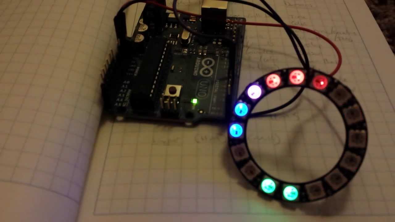 1280x720 Arduino Rgb Led Clock With Adafruit Neopixel Ring - Neopixel Ring Sketch