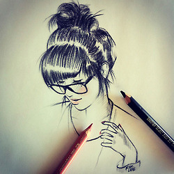 250x250 Be Yourself Finding Your Own Chic - Nerd Girl Sketch