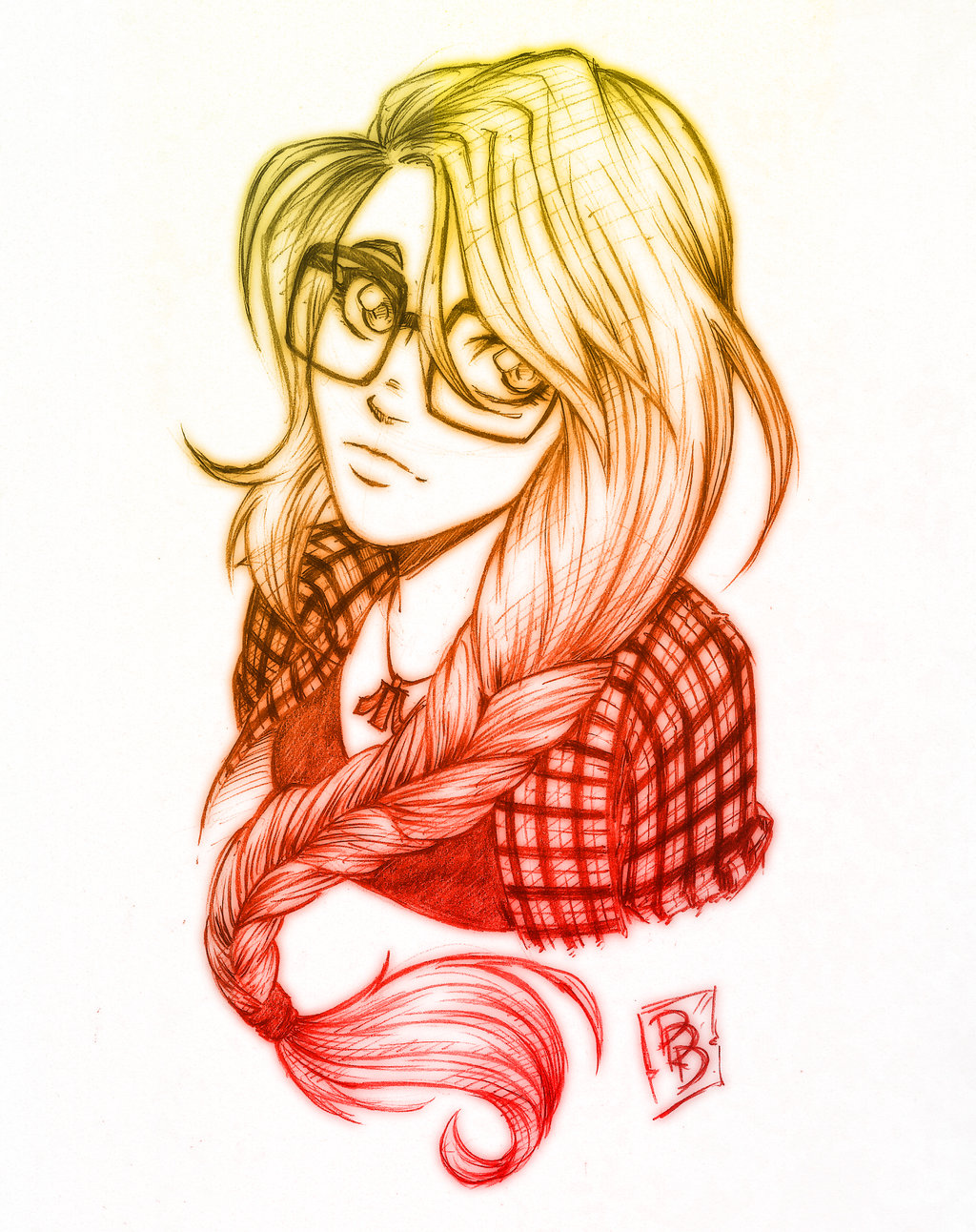 1024x1292 Nerdy Girl By Arucardpl - Nerd Girl Sketch