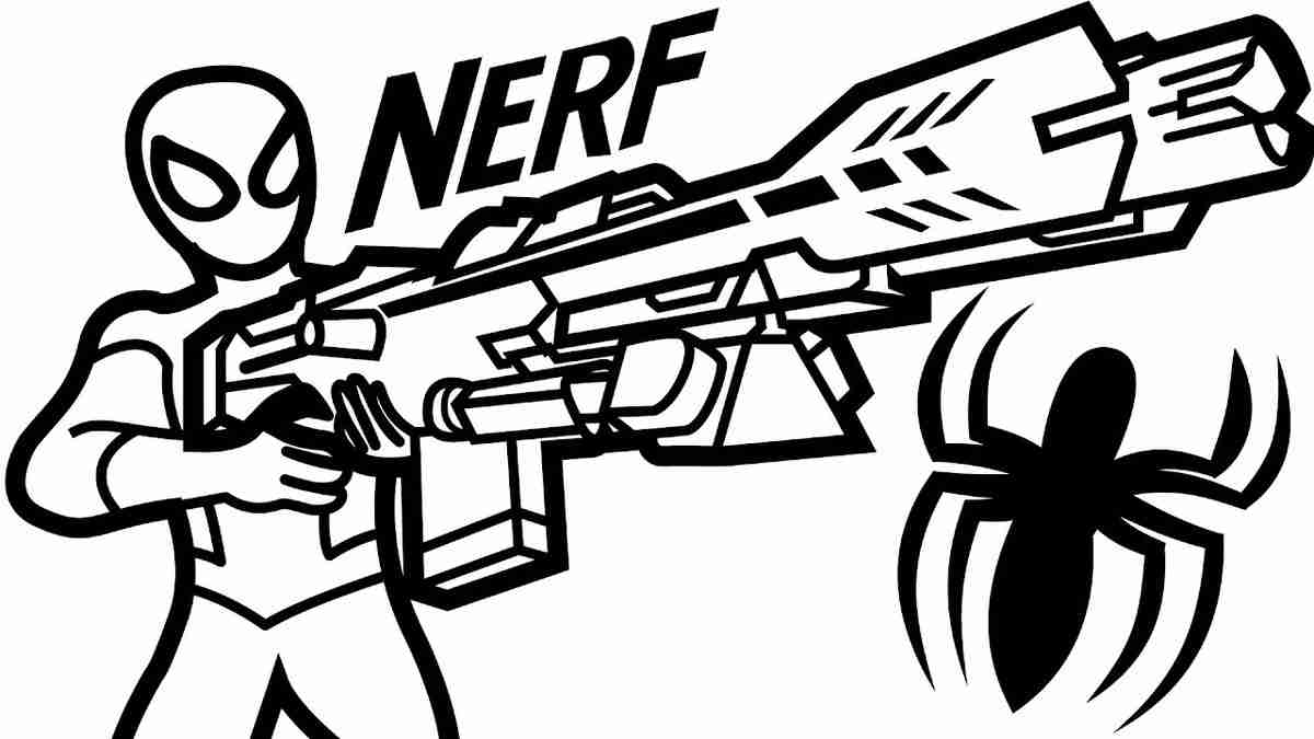 1200x675 Nerf Gun Coloring Pages - Nerf Gun Sketch