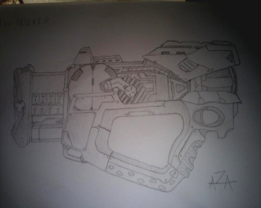 900x720 Nerf Gun Firefly Sketch By Gamigeek - Nerf Gun Sketch
