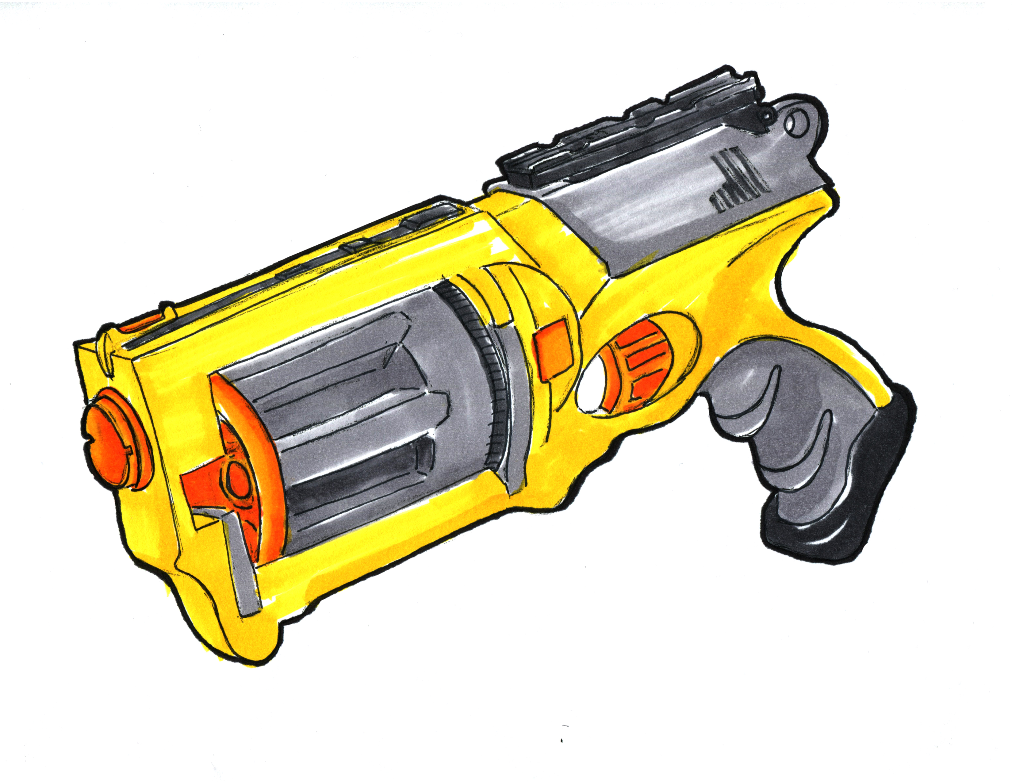 Nerf Gun Katiekhau - Nerf Gun Sketch. 