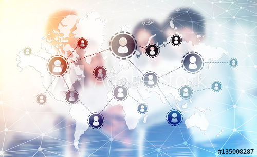 500x306 Man, Woman And Network Sketch - Network Sketch