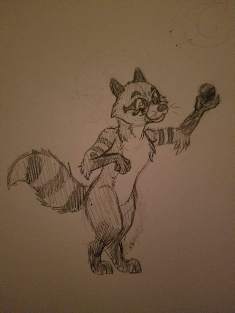 768x1024 Sketchy Sketch Of Nevermore As A Raccoon Furry Amino - Nevermore Sketch
