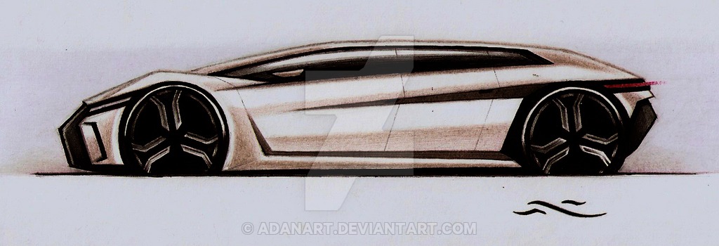 1024x350 New Car Sketch By Adanart - New Car Sketch