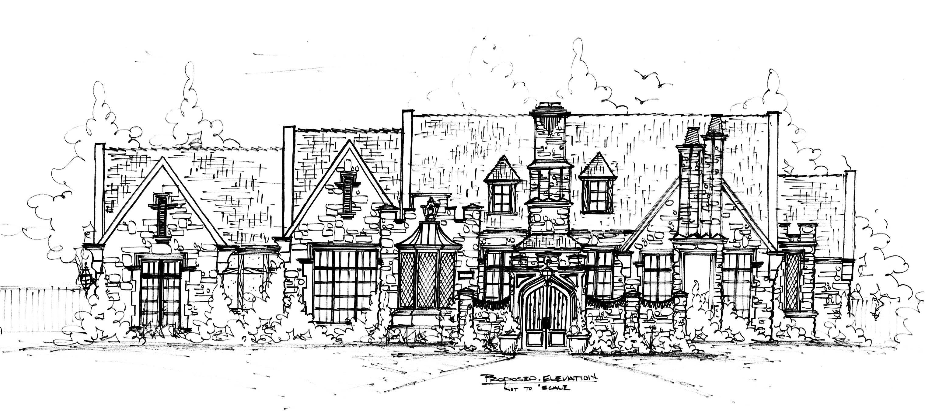 3040x1378 New Home Designs Fort Worth Grand Home Designs, Inc. - New Home Sketch