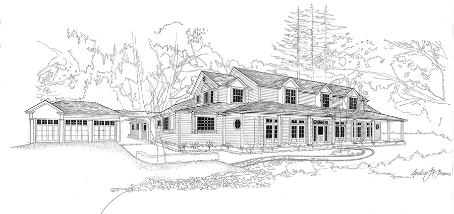 900x425 Design Young And Borlik Architects - New Home Sketch