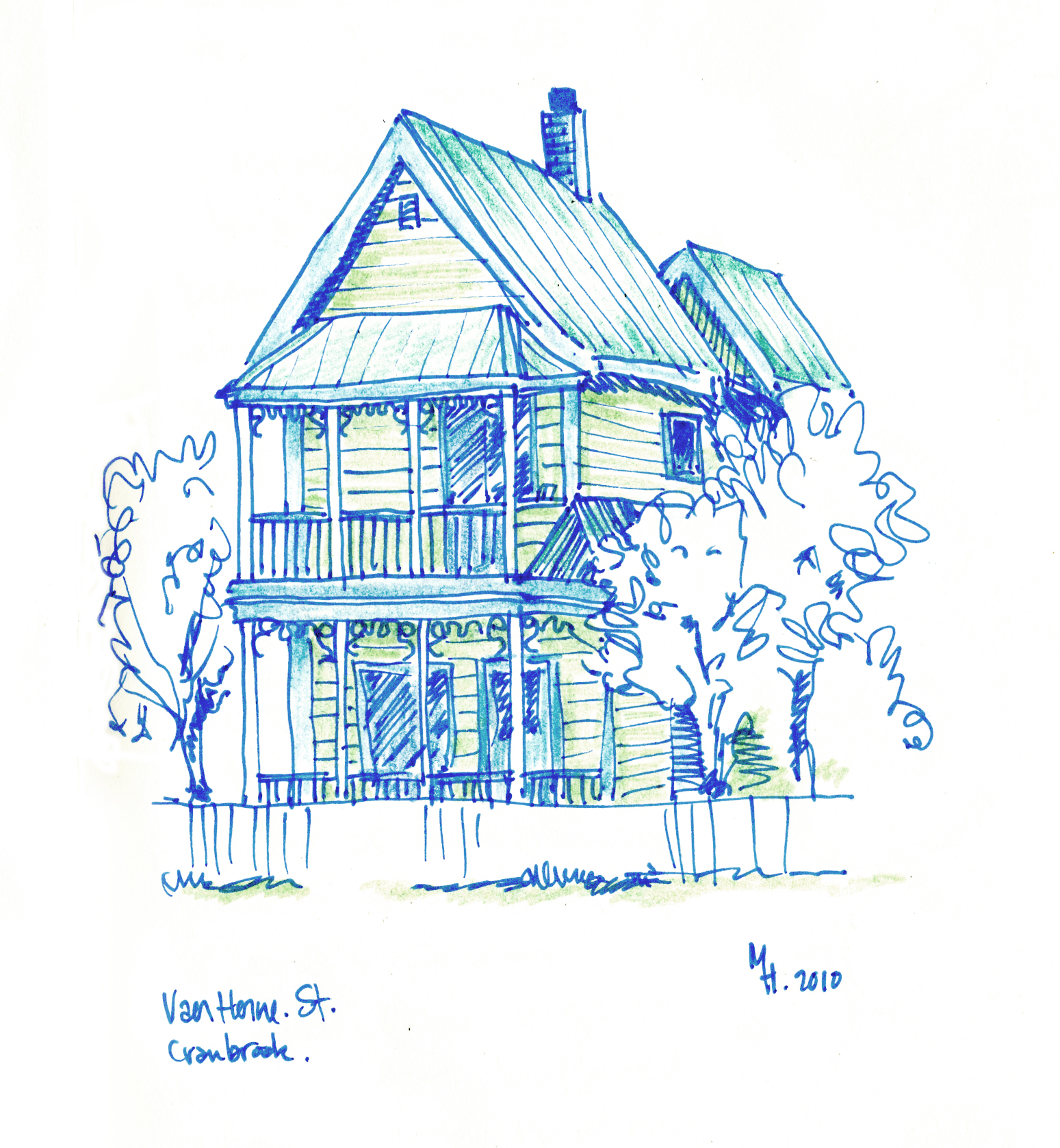 1549x1678 Something Old, Something New Michael Hepher - New House Sketch