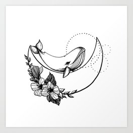 264x264 New Moon Art Prints Society6 - New Moon Sketch