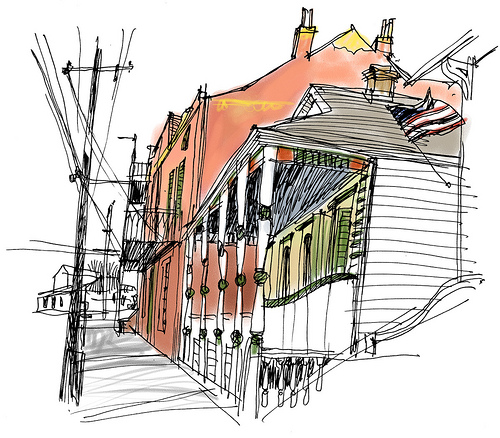 500x438 New Orleans Street Urban Sketchers - New Orleans Sketches