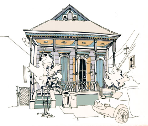 472x402 New Orleans Dar Sketches - New Orleans Sketches