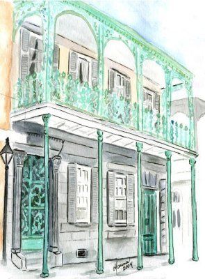 295x400 Sketch Of The House Gallier House, New Orleans - New Orleans Sketches