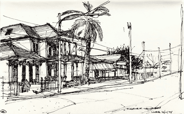 602x373 Lance Gilmour Urban Design Urban Sketches Architecture - New Orleans Sketches