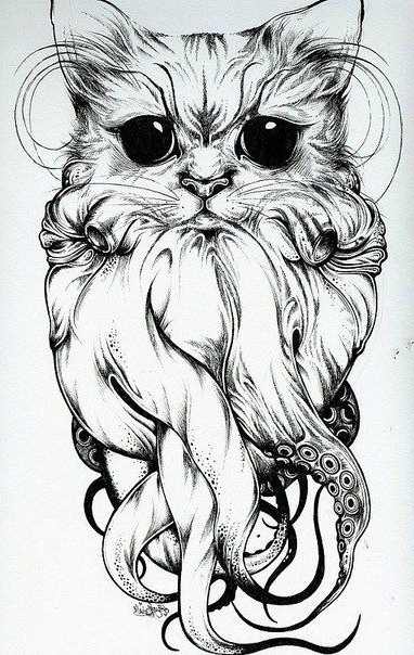 382x604 Octocat Tentacles Tattoo Sketch Best Tattoo Ideas Gallery - New School Sketch