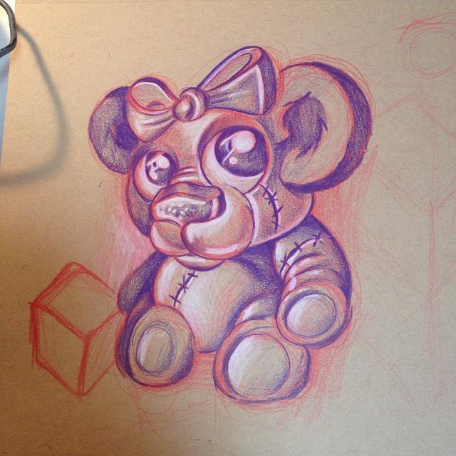 640x640 Teddy Bear On Twitter Little New School Teddy Bear Sketch For - New School Sketch