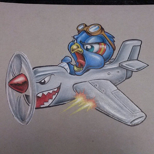 500x500 Angry Bird. - New School Sketch