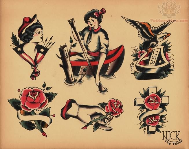 653x516 Old School Tattoos Designs Collection - New School Tattoo Sketches