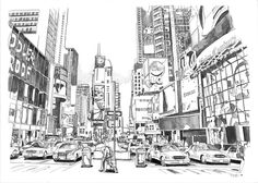 236x168 64 Best Sketches Of City Life - New York City Sketch