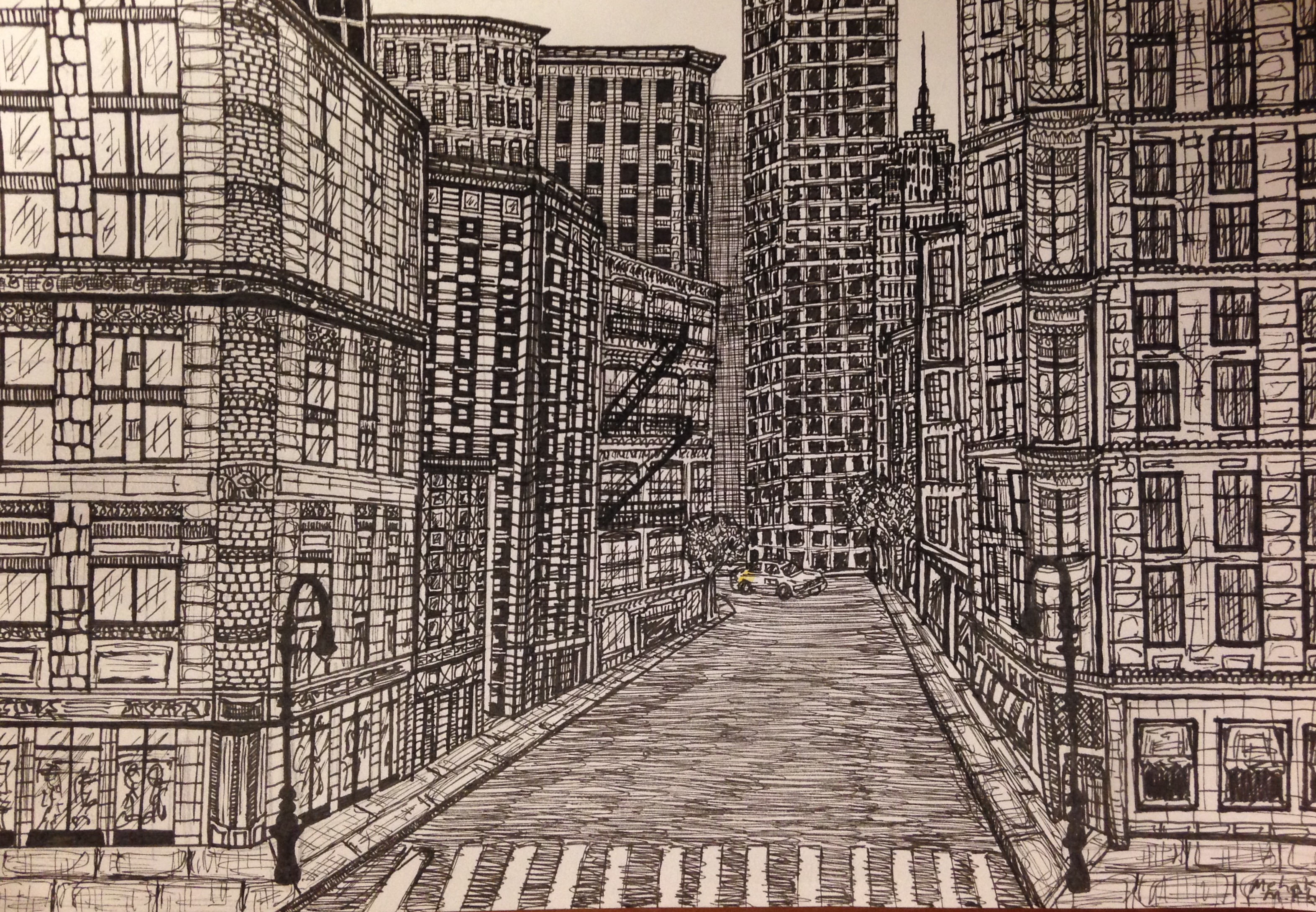 3146x2181 Sketch Of New York City The Quantum Thought - New York City Sketch