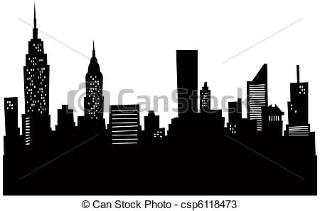 450x296 Drawn Skyline Ny Skyline - New York Skyline Sketch