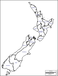 203x268 New Zealand Political Map - New Zealand Map Sketch