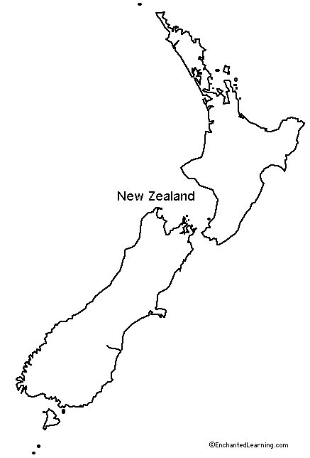437x644 Outline Map Printouts A C - New Zealand Map Sketch