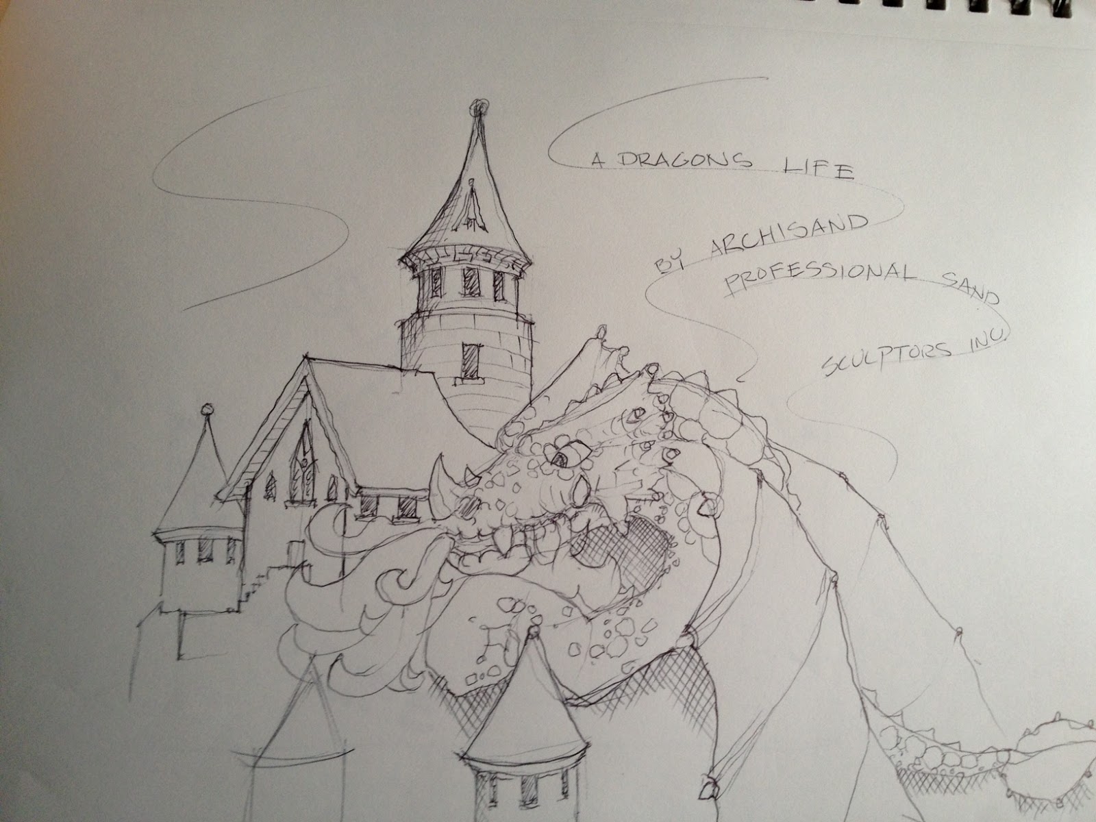 1600x1200 Sandcastle Sketch For New Zealand Sandcastle Competition - New Zealand Sketch