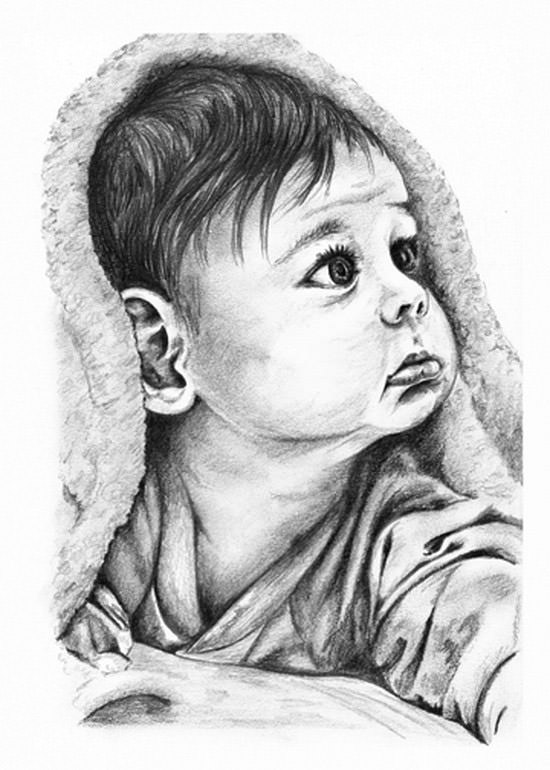 550x770 Images For Drawing - Newborn Baby Sketches